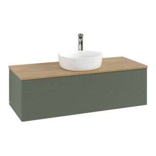 V&B Meuble sous lavabo avec structure de façade, éclairage Antao 120x36x50cm, H I P, WBP chêne hon. Oa, le g. m La