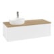 V&B Meuble sous lavabo avec structure de façade, éclairage Antao 120x36x50cm, H - L, WBP chêne huilé, blanc avec laque-1