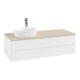 V&B Meuble sous lavabo avec structure de façade, éclairage Antao 120x36x50cm, HI, WBP botti., blanc avec Lac-3