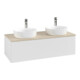 V&B Meuble sous-lavabo avec structure de façade, éclairage Antao 120x36x50cm, HI, WBP botti., blanc brillant Lac-4