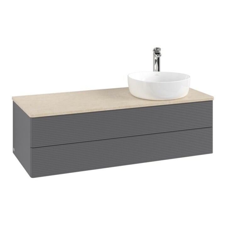 V&B Meuble sous lavabo avec structure de façade, éclairage Antao 120x36x50cm, HL, WBP botti., A m Lac