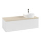 V&B Meuble sous lavabo avec structure de façade, éclairage Antao 120x36x50cm, HL, WBP botti., blanc brillant Lac-3