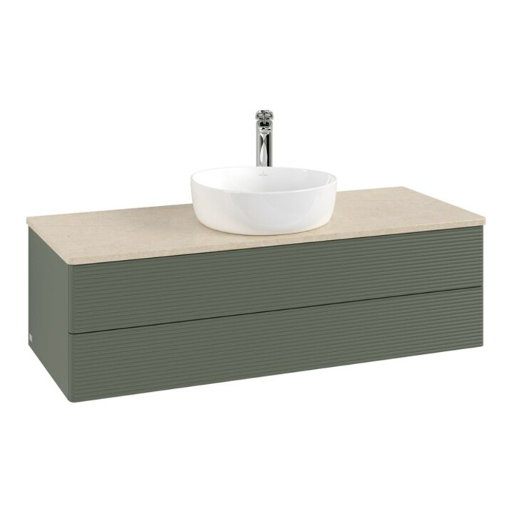 V&B Meuble sous lavabo avec structure de façade, éclairage Antao 120x36x50cm, HL, WBP botti., le g. m Lac