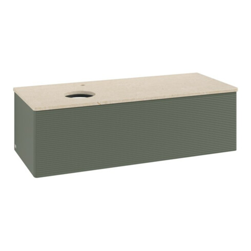 V&B Meuble sous lavabo avec structure de façade, éclairage Antao 120x36x50cm, HL, WBP botti., le g. m Lac