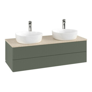 V&B Meuble sous lavabo avec structure de façade, éclairage Antao 120x36x50cm, HL, WBP botti., le g. m Lac