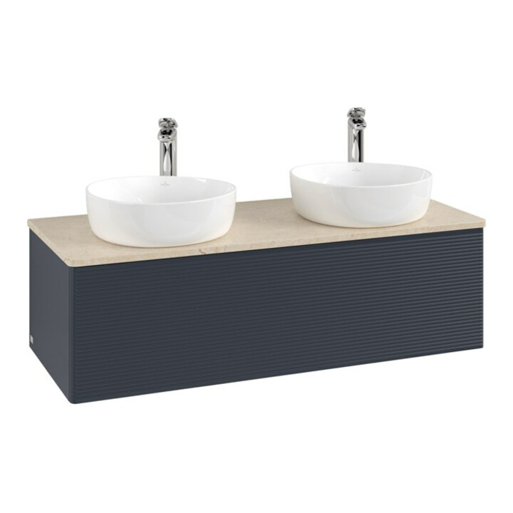 V&B Meuble sous lavabo avec structure de façade, éclairage Antao 120x36x50cm, HL, WBP botti., md b m Lac