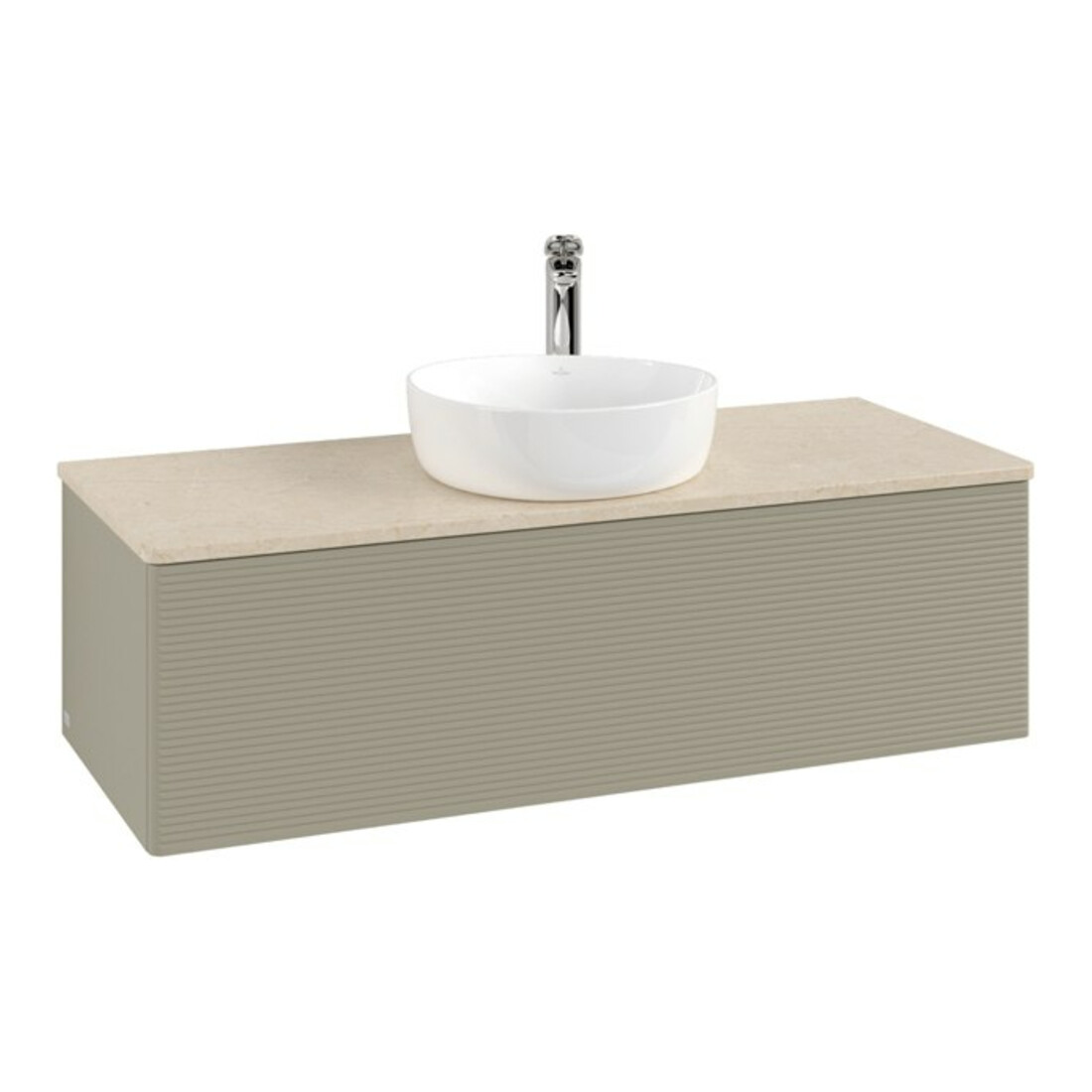 V&B Meuble sous lavabo avec structure de façade, éclairage Antao 120x36x50cm, HL, WBP botti., st Gr m Lac