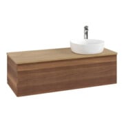 V&B Meuble sous lavabo avec structure de façade, éclairage Antao 120x36x50cm, HL, WBP hon. Oa, blanc wal-3