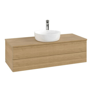 V&B Meuble sous lavabo avec structure de façade, éclairage Antao 120x36x50cm, HL, WBP hon. Oa, hon. Oa
