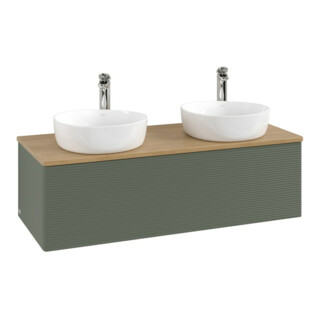 V&B Meuble sous lavabo avec structure de façade, éclairage Antao 120x36x50cm, HL, WBP hon. Oa, le g. m La