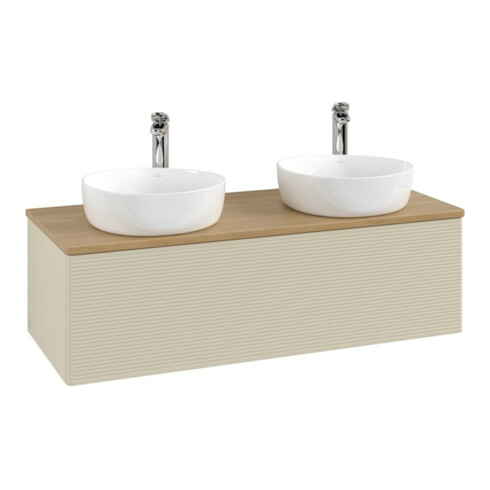 V&B Meuble sous lavabo avec structure de façade, éclairage Antao 120x36x50cm, HL, WBP hon. Oa, si G m Lac