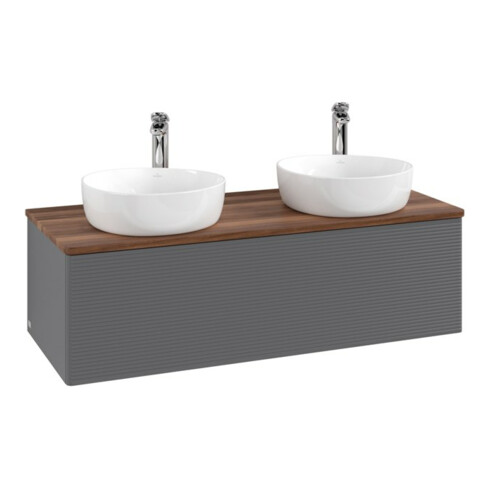 V&B Meuble sous lavabo avec structure de façade, éclairage Antao 120x36x50cm, HL, WBP w wa, A m Lac