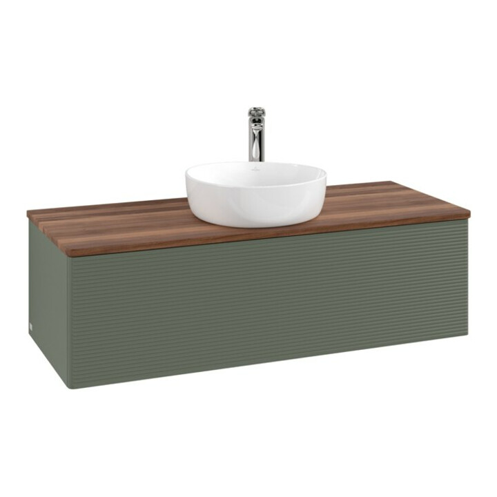 V&B Meuble sous lavabo avec structure de façade, éclairage Antao 120x36x50cm, HL, WBP w wa, le gre. m Lac
