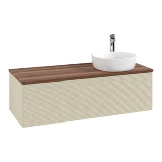 V&B Meuble sous lavabo avec structure de façade, éclairage Antao 120x36x50cm, HL, WBP w. wal, si Gr m Lac