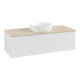 V&B Meuble sous lavabo avec structure de façade, éclairage Antao 120x36x50cm, WBP botti., blanc brillant Lac-1
