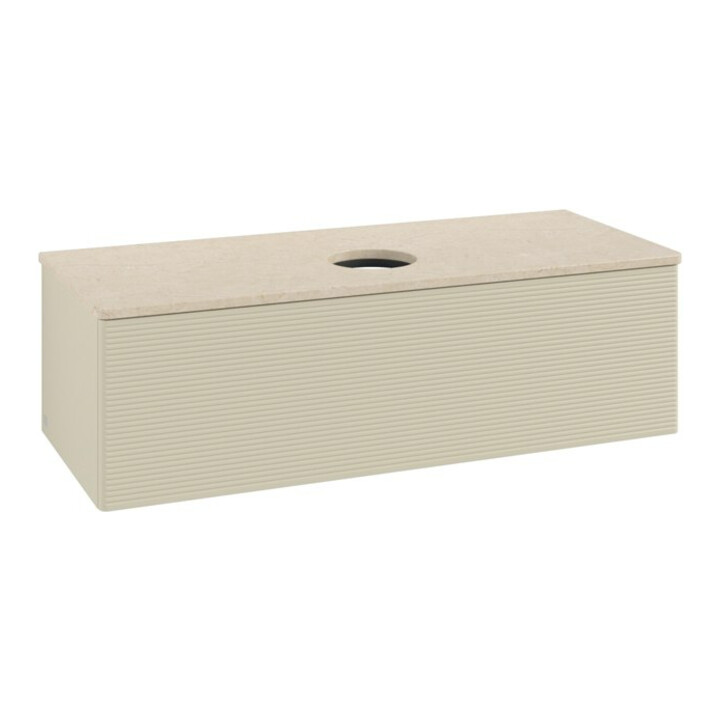 V&B Meuble sous-lavabo avec structure de façade, éclairage Antao 120x36x50cm, WBP botti., si Gr m Lac