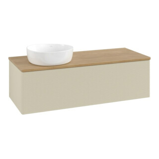 V&B Meuble sous-lavabo avec structure de façade, éclairage Antao 120x36x50cm, WBP hon. Oa, si Gr m Lac