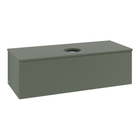 V&B Meuble sous-lavabo avec structure de façade, éclairage Antao 120x36x50cm, WBP Lac, lea gre. m Lac