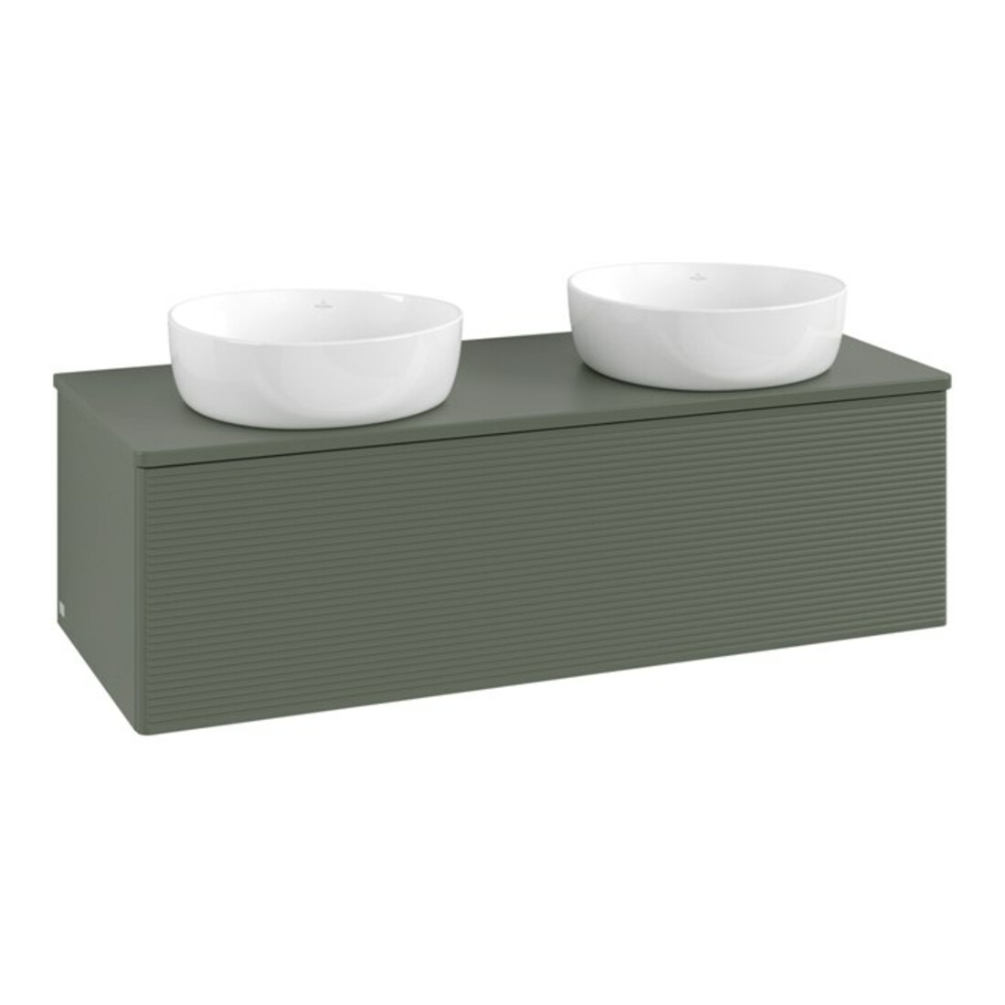V&B Meuble sous lavabo avec structure de façade, éclairage Antao 120x36x50cm, WBP Lac, lea gre. m Lac