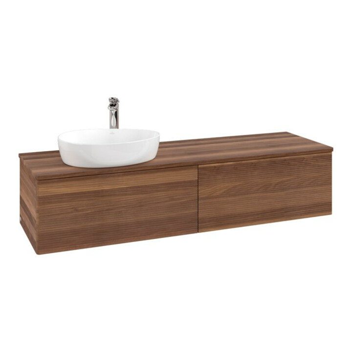 V&B Meuble sous lavabo avec structure de façade - Éclairage Antao 160x50 cm, HL, couleur WBP chêne blanc, chêne blanc