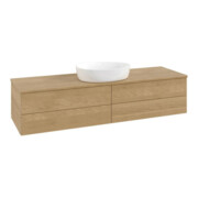 V&B Meuble sous-lavabo avec structure de façade - éclairage Antao 160x50cm, couleur WBP chêne miel, chêne miel