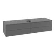 V&B Meuble sous-lavabo avec structure de façade - Éclairage Antao 160x50cm, couleur WBP Lac, Anthracite m Lac