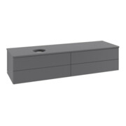 V&B Meuble sous lavabo avec structure de façade - Éclairage Antao 160x50cm, couleur WBP Lac, Anthracite m Lac-3