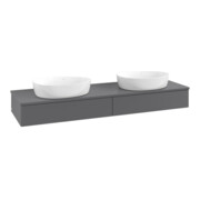 V&B Meuble sous lavabo avec structure de façade, éclairage Antao 160x50cm, couleur WBP Lac, anthracite m Lac-3