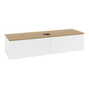 V&B Meuble sous lavabo avec structure de façade - Éclairage Antao 160x50cm, couleur WBP miel Oa, blanc avec laque-4