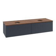 V&B Meuble sous-lavabo avec structure de façade, éclairage Antao 160x50cm, H I P, WBP chêne sauvage, bleu moyen avec laque-4