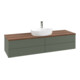 V&B Meuble sous-lavabo avec structure de façade - Éclairage Antao 160x50cm, H, P, WBP w. wal, lea gre. m Lac