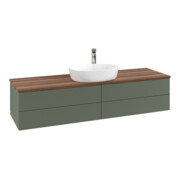 V&B Meuble sous-lavabo avec structure de façade - Éclairage Antao 160x50cm, H, P, WBP w. wal, lea gre. m Lac-4