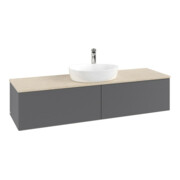 V&B Meuble sous-lavabo avec structure de façade - Éclairage Antao 160x50cm, HI, WBP botti., Anthrac. m Lac