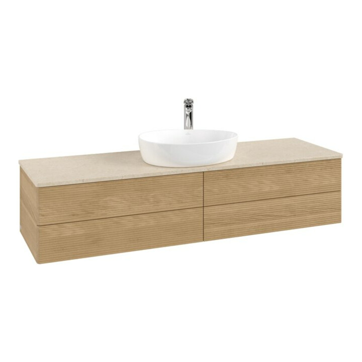 V&B Meuble sous lavabo avec structure de façade - Éclairage Antao 160x50cm, HL, couleur WBP botti., hon. Oa