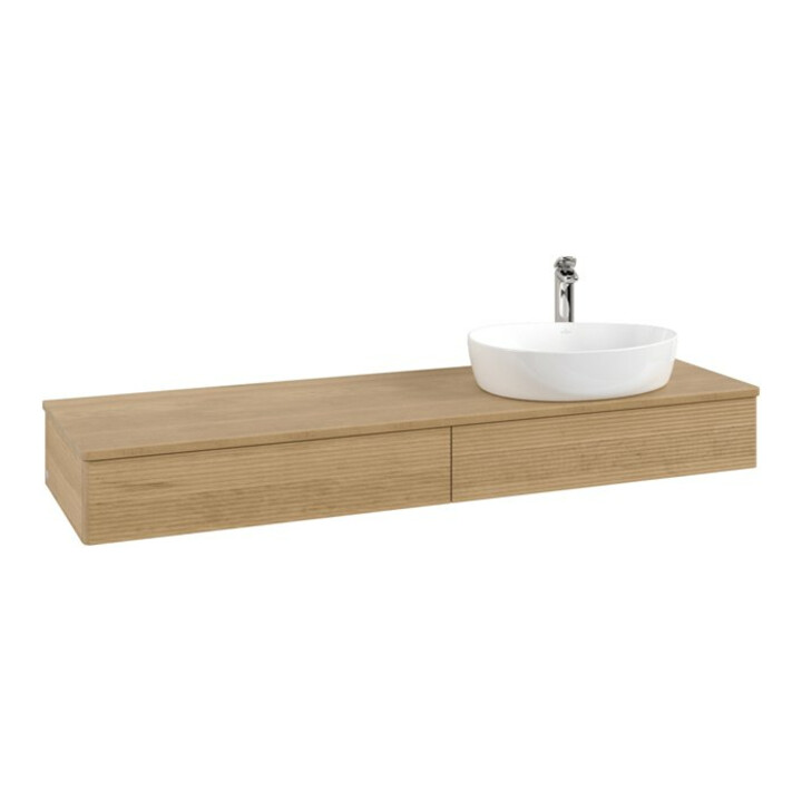 V&B Meuble sous lavabo avec structure de façade - Éclairage Antao 160x50cm, HL, couleur WBP hon. Oa, hon. Oa