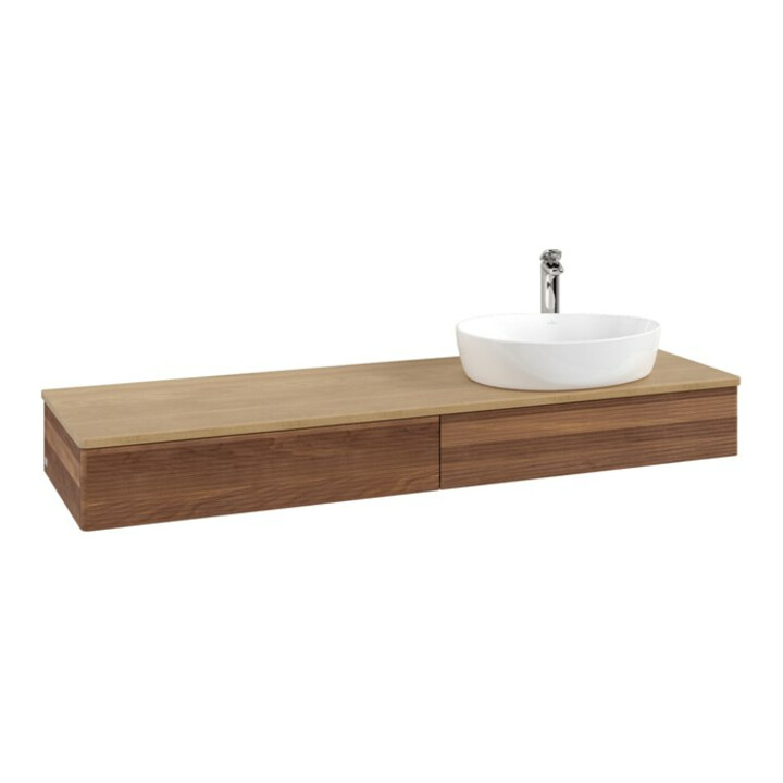 V&B Meuble sous lavabo avec structure de façade - Éclairage Antao 160x50cm, HL, couleur WBP miel Oa, w. wal