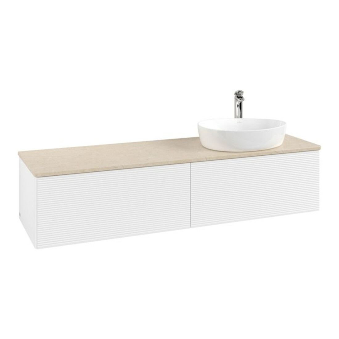 V&B Meuble sous lavabo avec structure de façade - Éclairage Antao 160x50cm, HL, WBP botti., bl. m Lac