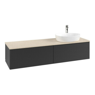 V&B Meuble sous lavabo avec structure de façade - Éclairage Antao 160x50cm, HL, WBP botti., bleu m Lac