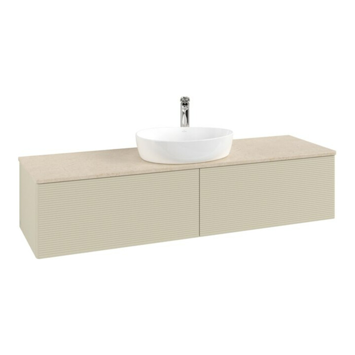 V&B Meuble sous-lavabo avec structure de façade - Éclairage Antao 160x50cm, HL, WBP botti., si Gr m Lac