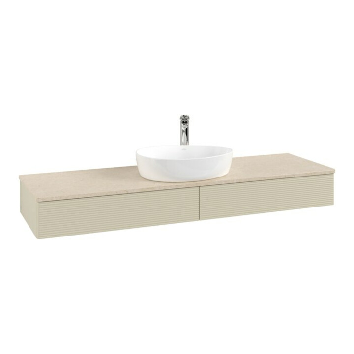 V&B Meuble sous lavabo avec structure de façade - Éclairage Antao 160x50cm, HL, WBP botti., si Gr m Lac