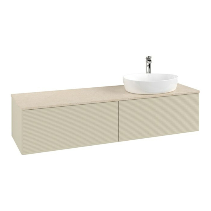 V&B Meuble sous lavabo avec structure de façade - Éclairage Antao 160x50cm, HL, WBP botti., si Gr m Lac