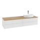 V&B Meuble sous-lavabo avec structure de façade - Éclairage Antao 160x50cm, HL, WBP chêne hon. Oa, blanc brillant Lac-4