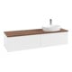 V&B Meuble sous lavabo avec structure de façade - Éclairage Antao 160x50cm, HL, WBP chêne sauvage, blanc m Lac-1