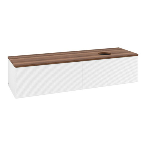 V&B Meuble sous lavabo avec structure de façade - Éclairage Antao 160x50cm, HL, WBP chêne sauvage, blanc m Lac
