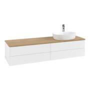 V&B Meuble sous lavabo avec structure de façade - Éclairage Antao 160x50cm, HL, WBP hon. Oa, blanc avec Lac-3