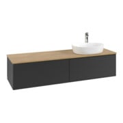 V&B Meuble sous lavabo avec structure de façade - Éclairage Antao 160x50cm, HL, WBP hon. Oa, bleu m Lac-4