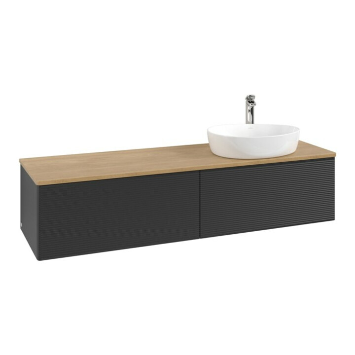 V&B Meuble sous lavabo avec structure de façade - Éclairage Antao 160x50cm, HL, WBP hon. Oa, bleu m Lac