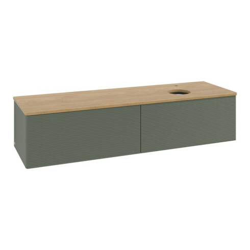 V&B Meuble sous-lavabo avec structure de façade - Éclairage Antao 160x50cm, HL, WBP hon. Oa, le gre. m Lac