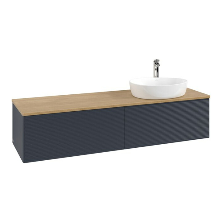 V&B Meuble sous lavabo avec structure de façade - Éclairage Antao 160x50cm, HL, WBP hon. Oa, md bl. m Lac