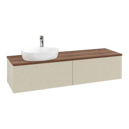 V&B Meuble sous-lavabo avec structure de façade - Éclairage Antao 160x50cm, HL, WBP w. wal, si Gr m Lac